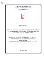 Đánh giá việc thực hiện chính sách bồi thường, hỗ trợ và tái định cư khi nhà nước thu hồi đất trên địa bàn thị xã sơn tây   thành phố hà nội