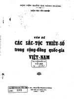 vấn đề các sắc tộc thiểu số trong cộng đồng quốc gia việt nam 