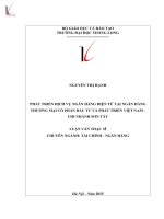 Phát triển dịch vụ ngân hàng điện tử tại ngân hàng thương mại cổ phần đầu tư và phát triển việt nam, chi nhánh tây sơn