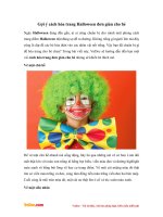 Gợi ý cách hóa trang Halloween đơn giản cho bé