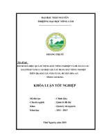 Đánh giá hiệu quả sử dụng đất nông nghiệp và đề xuất các giải pháp nâng cao hiệu quả sử dụng đất nông nghiệp trên địa bàn xã nam tuấn   huyện hòa an   tỉnh cao bằng 
