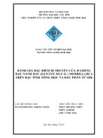 Đánh giá đặc điểm di truyền của 10 giống đậu nành rau (glycine max (l )merrill) dựa trên đặc tính nông học và dấu phân tử SSR 