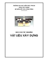Báo cáo thí nghiệm vật liệu xây dựng