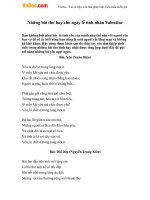 Những bài thơ tình hay cho ngày lễ tình nhân