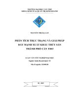 phân tích thực trạng và giải pháp đẩy mạnh xuất khẩu thủy sản thành phố cần thơ 
