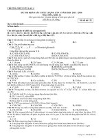 Đề thi thử thpt quốc gia môn hóa 2016 trường thpt yên lạc 2   vĩnh phúc lần 4