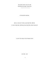 Rèn luyện kỹ năng giải phương trình và bất phương trình bằng phương pháp hàm số 