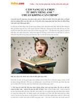 Cẩm nang lựa chọn từ điển tiếng Anh "chuẩn không cần chỉnh"