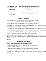 Thông tư liên tịch 13/2014/TTLT-BVHTTDL-BNV mã số, tiêu chuẩn chức danh nghề nghiệp viên chức ngành Thể dục thể thao