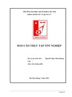 Báo cáo thực tập chuyên ngành Quản trị doanh nghiệp KHOA KINH TẾ VÀ QUẢN LÝ - TRƯỜNG ĐẠI HỌC BÁCH KHOA HÀ NỘI