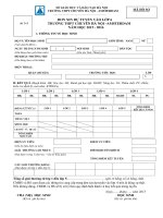 Đơn xin dự tuyển vào lớp 6 trường THPT Chuyên Hà Nội – Amsterdam