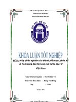 Góp phần nghiên cứu thành phần loài, phân bố và tình trạng bảo tồn của cua nước ngọt ở việt nam 