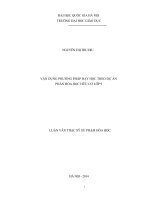 Vận dụng phương pháp dạy học theo dự án phần hóa học hữu cơ lớp 9 