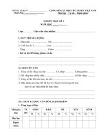 Mẫu sơ kết lớp của giáo viên chủ nhiệm