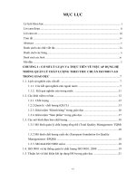 THỰC TRẠNG áp DỤNG hệ THỐNG QUẢN lý CHẤT LƯỢNG THEO TIÊU CHUẨN TCVN ISO 9001 2008 vào HOẠT ĐỘNG đào tạo tại TRƯỜNG CAO ĐẲNG NGHỀ kỹ THUẬT CÔNG NGHỆ TPHCM