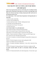 Toàn bộ tên viết tắt tiếng Anh về hệ thống Liên Hợp Quốc