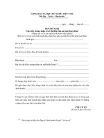 Đơn đề nghị cấp Giấy chứng nhận đủ điều kiện vệ sinh an toàn thực phẩm