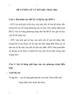 ĐÈ CƯƠNG XỬ LÝ SỐ LIỆU TRẮC ĐỊA