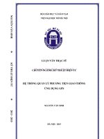 Hệ thống quản lý phương tiện giao thông ứng dụng GPS 