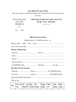 Mẫu Biên bản giao nhận tài sản