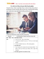 Các mẫu câu tiếng Anh giao tiếp Doanh nghiệp