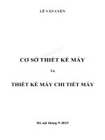 CƠ SỞ THIẾT KẾ MÁY VÀ THIẾT KẾ MÁY CHI TIẾT MÁY