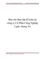 Báo cáo thực tập kế toán tại công ty Cổ Phần Công Nghiệp Lạnh -Hưng Trí