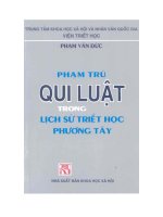 Phạm trù qui luật trong lịch sử triết học phương tây 