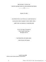 Giải pháp nâng cao năng lực cạnh tranh của ngân hàng nông nghiệp và phát triển nông thôn việt nam trong xu thế hội nhập 