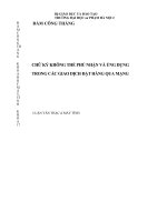 Chữ ký không thể phủ nhận và ứng dụng trong các giao dịch đặt hàng qua mạng 