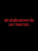 Một số điểm ngữ pháp cần lưu ý trong TOEFL