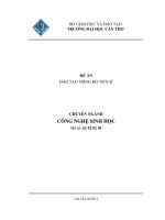 ĐỀ ÁN ĐÀO TẠO TRÌNH ĐỘ TIẾN SĨ CHUYÊN NGÀNH CÔNG NGHỆ SINH HỌC