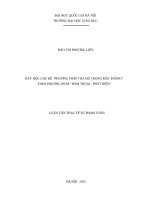 Dạy học chủ đề phương pháp tọa độ trong mặt phẳng theo phương pháp đàm thoại   phát hiện 