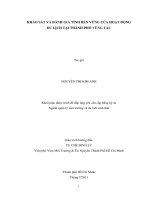 Khảo sát và đánh giá tính bền vững của hoạt động du lịch tại thành phố vũng tàu