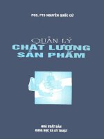 Ebook Quản lý chất lượng sản phẩm: Phần 1