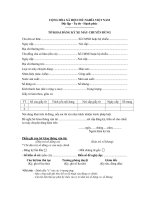 Mẫu Tờ khai đăng ký xe máy chuyên dùng