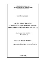 Sự tồn tại vector riêng của toán tử uo lõm chính quy tác dụng trong không gian banach với nón cực trị 