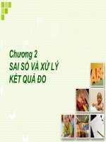 Bài giảng kỹ thuật đo lường: Chương 2: Sai số