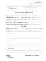 Mẫu giấy xác nhận kết quả thi hành án