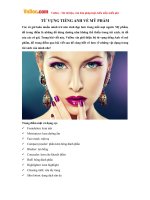 Từ vựng Tiếng Anh về mỹ phẩm