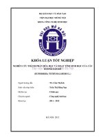 Nghiên cứu thành phần hóa học và hoạt tính sinh học của cây dương san hô (EUPHORBIA TITHYMALOIDES l ) 