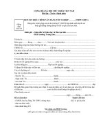 Đơn xin cấp bản sao, chỉnh sửa nội dung ghi trên bằng tốt nghiệp