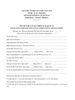 Đơn đề nghị cấp giấy phép lái xe quốc tế