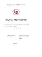 Vai trò của phụ nữ mường ở quý hòa, lạc sơn, hòa bình với việc sản xuất và sử dụng y phục truyền thống 