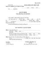 Quyết định công nhận đảng viên chính thức