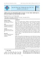 NHỮNG YẾU TỐ ẢNH HƯỞNG ĐẾN CẦU ĐẦU TƯ MÁY MÓC THIẾT BỊ CỦA  DOANH NGHIỆP TẠI THÀNH PHỐ CẦN THƠ