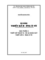 Bài giảng thiết kế đường ô tô  Thiết kế thoát nước và khảo sát thiết kế đường ô tô