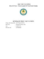 Báo cáo thực tập kế toán tại công ty xăng dầu : Khoa Kế Toán – Chuyên ngành Kế Toán Doanh Nghiệp -HỌC VIỆN TÀI CHÍNH