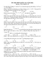 Đề ôn thi THPT quốc gia môn lý năm 2016
