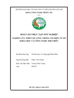 NGHIÊN CỨU THIẾT KẾ CỔNG THÔNG TIN ĐIỆN TỬ SỞ KHOA HỌC VÀ CÔNG NGHỆ ĐIỆN BIÊN
